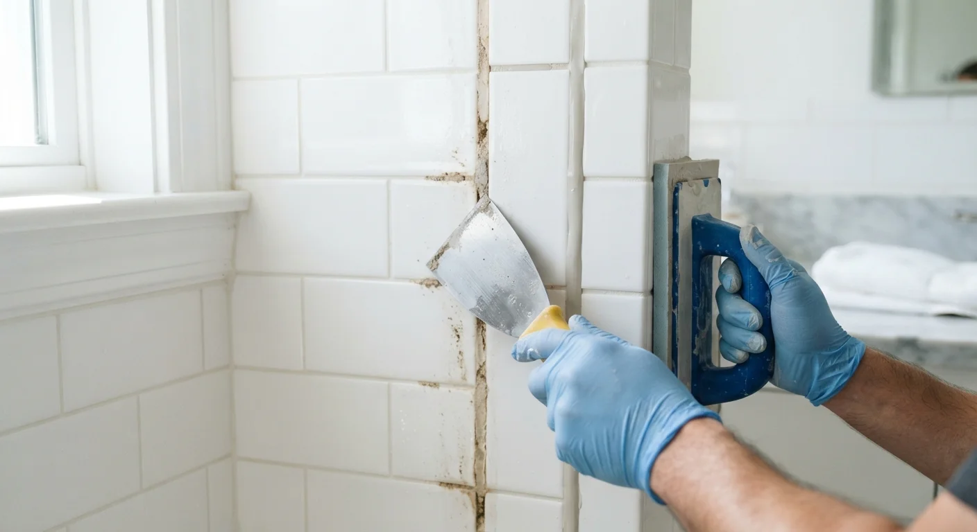 Re-grouting a Tiled Bathroom Without Removing the Tiles